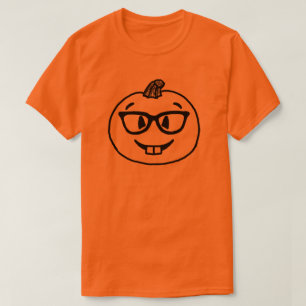 Nerdy Pumpkin Emoji Shirt Nerd Halloween Emoji T