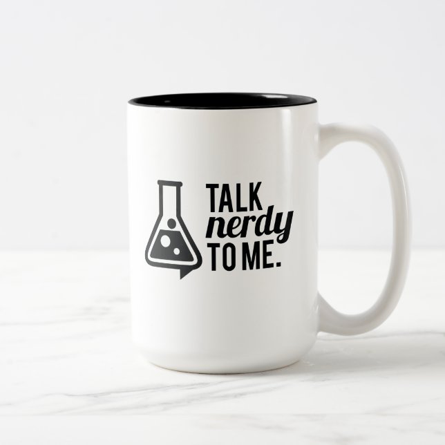 Nerdy samtal Två-Tonad mugg (Höger)