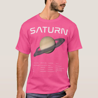 Nerdy Saturn Astronomy Science Planets Solar Syste T Shirt
