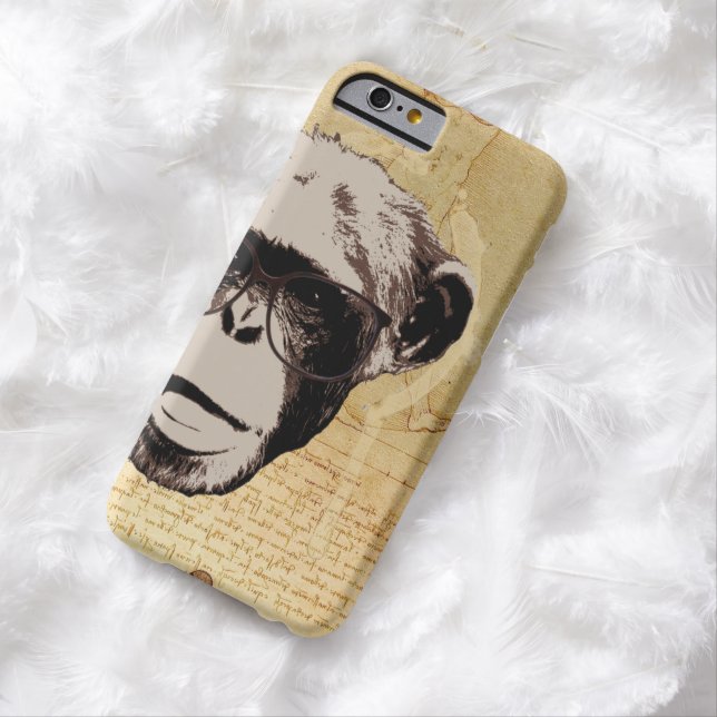 Nerdy schimpans för Hipster i Case-Mate iPhone Skal (In Situ)