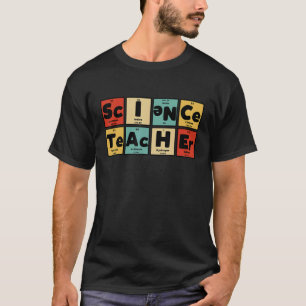 Nerdy Science Teacher Periodic Bord Inslag T Shirt