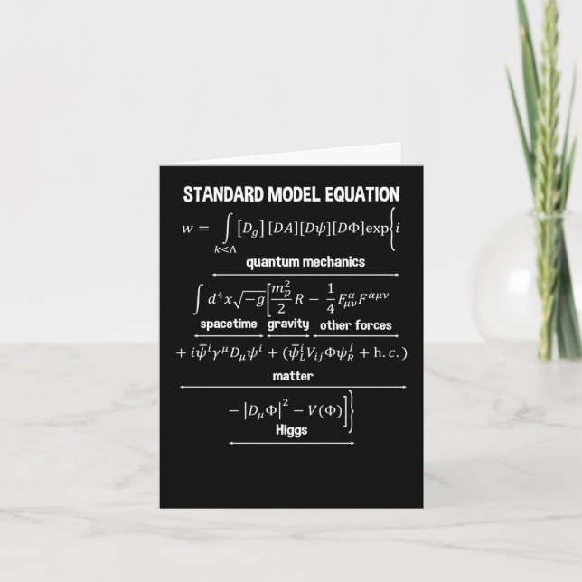 Nerdy Standard Model Equation - Gift for Physics1 Kort (Framsida)