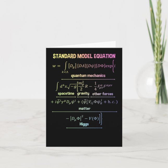 Nerdy Standard Model Equation - Gift for Physics Kort (Framsida)