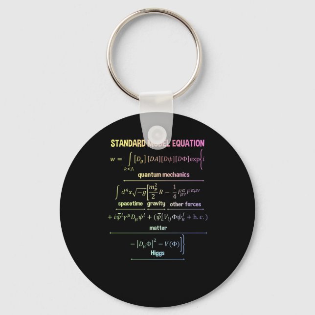 Nerdy Standard Model Equation - Gift for Physics Nyckelring (Framsida)