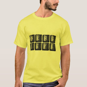 Nerdy tangentbord för dator för Nerdlivnycklar T-shirt