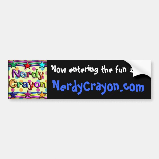 NerdyCrayon.com blåttbildekal Bildekal (Framsidan)
