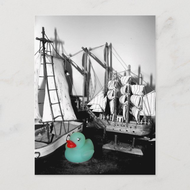 "Nere vid havet" gummigumman postkort Vykort (Framsida)