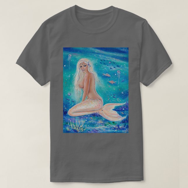 Nerea Sjöjungfru fantasyart av Renee Lavoie T Shirt (Design framsida)