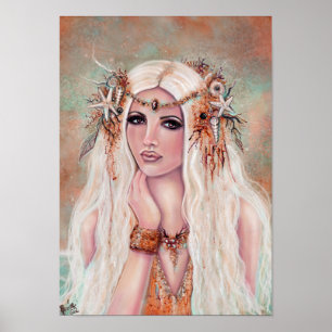 Nereides nymph sjöjungfru art av Renee Lavoie Poster