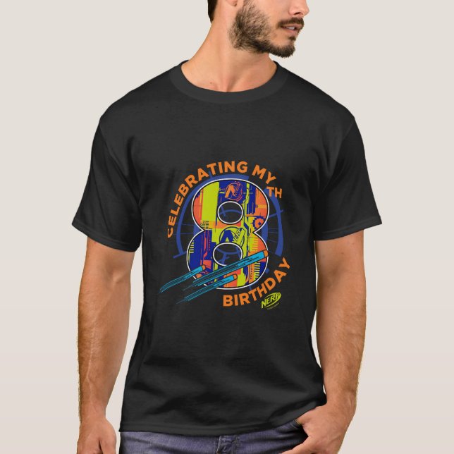 Nerf firar min åttonde födelsedag t shirt (Framsida)