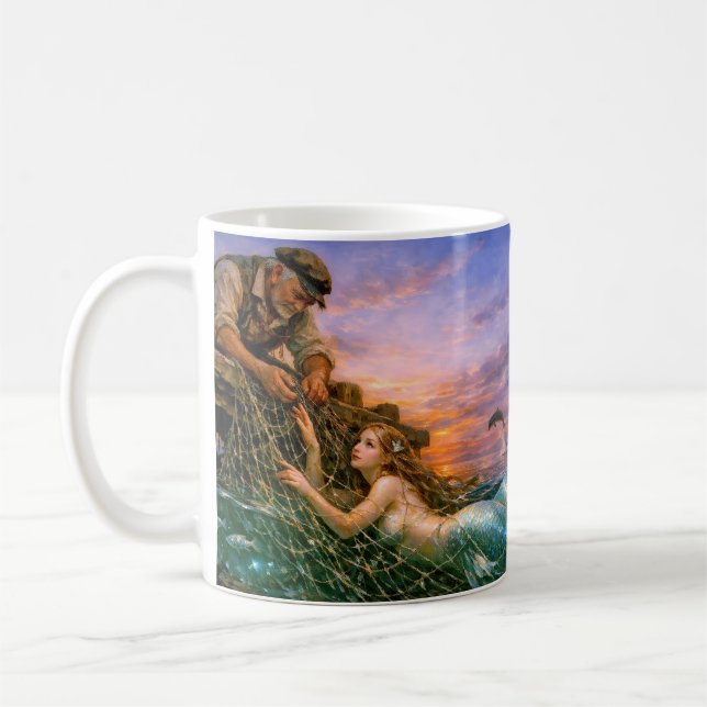 Nerithea and the Moral Catch - Fisherman’s Dilemma Kaffemugg (Vänster)