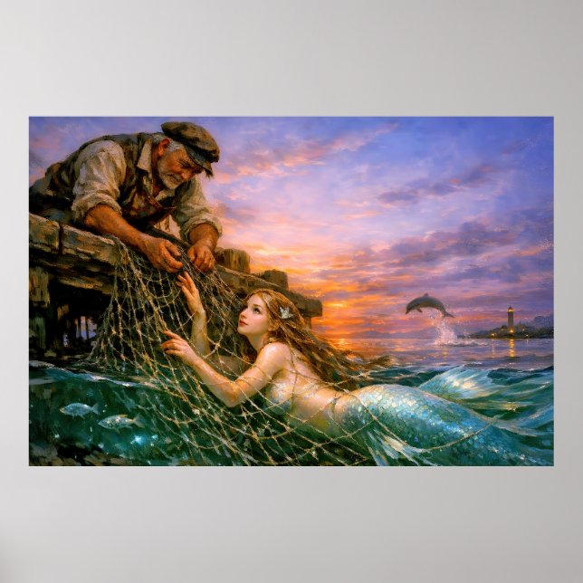 Nerithea och det moraliska fångst - Fiskarens dile Poster (Framsidan)