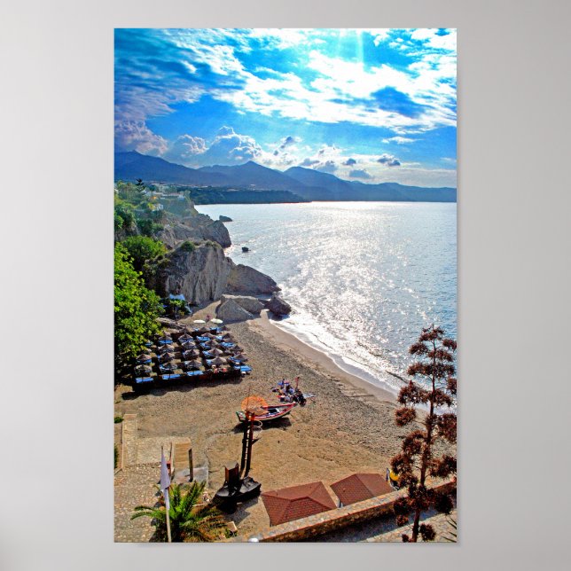 Nerja Calahonda Beach Andalusia Costa del Sol Poster (Framsidan)