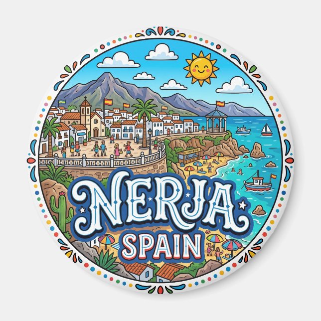 Nerja, Spanien Magnet (Framsidan)