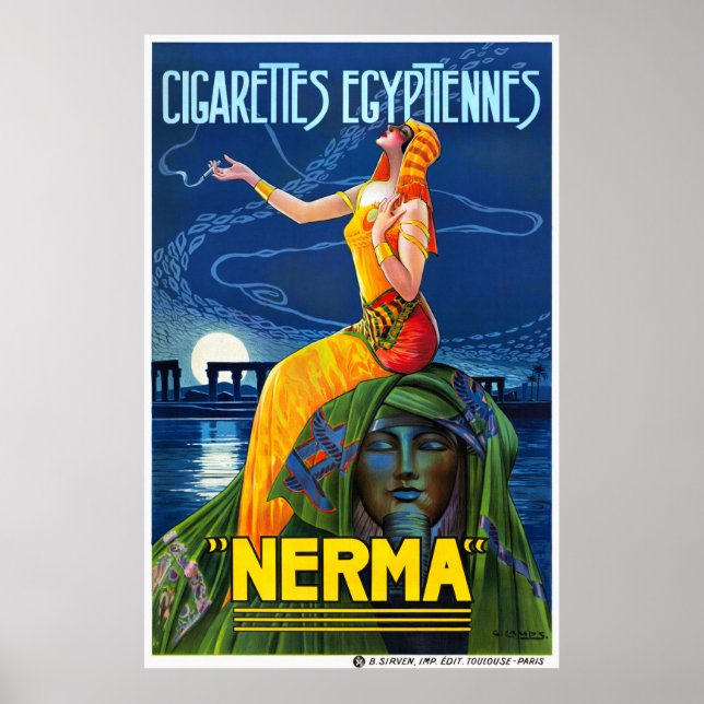 Nerma Frankrike Vintage Advertising Poster återstä (Framsidan)