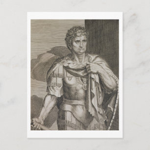 Nero Claudius Caesar Emperor of Rom 54-68 AD engr Vykort
