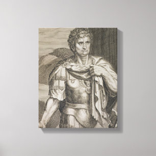 Nero Claudius Caesar kejsare av den engr Rome Canvastryck
