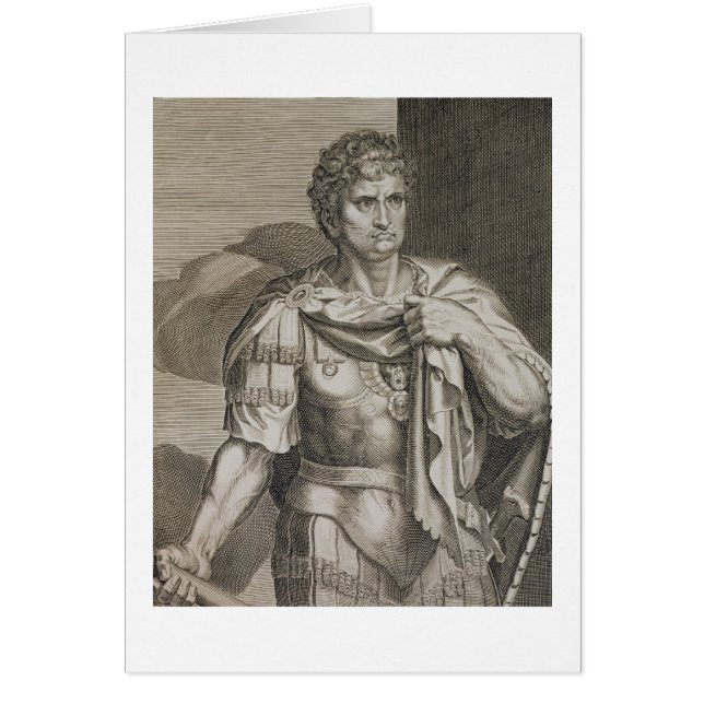 Nero Claudius Caesar kejsare av den engr Rome Hälsningskort (Framsidan)