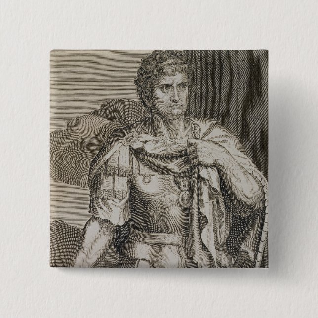 Nero Claudius Caesar kejsare av den engr Rome Knapp (Framsida)