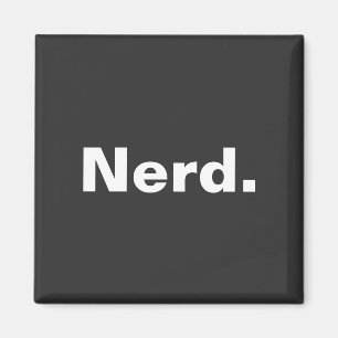 Nerst en ord-vit textminimalism lustig design magnet