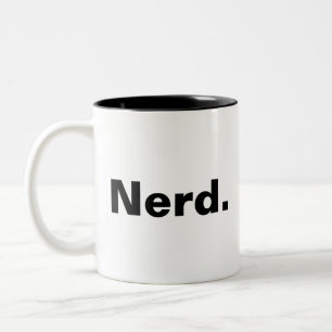 Nerst en ord-vit textminimalism lustig design Två-Tonad mugg