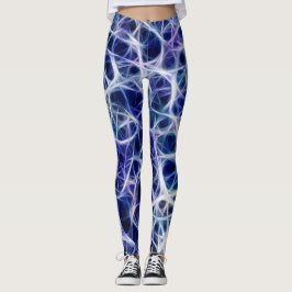 Nerve Mönster på Blue Leggings