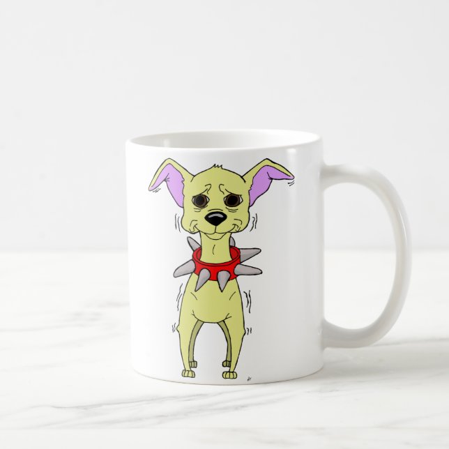 Nervös Chihuahuatecknad Kaffemugg (Höger)