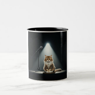 Nervous Cat Open Mic 2-Tone Mugg