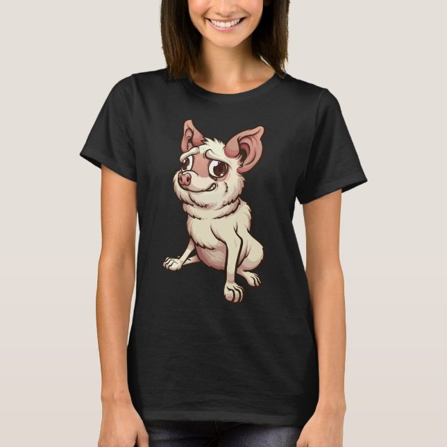Nervous Chihuahua T Shirt (Framsida)