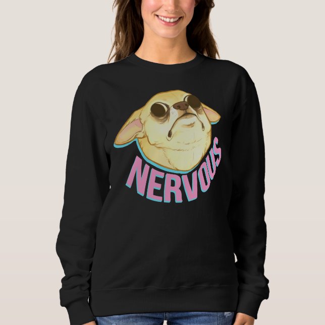 Nervous Chihuahua T Shirt (Framsida)