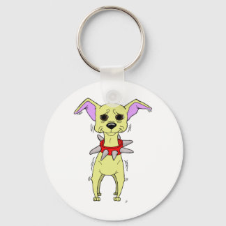 Nervous Chihuahua Tecknad Nyckelring
