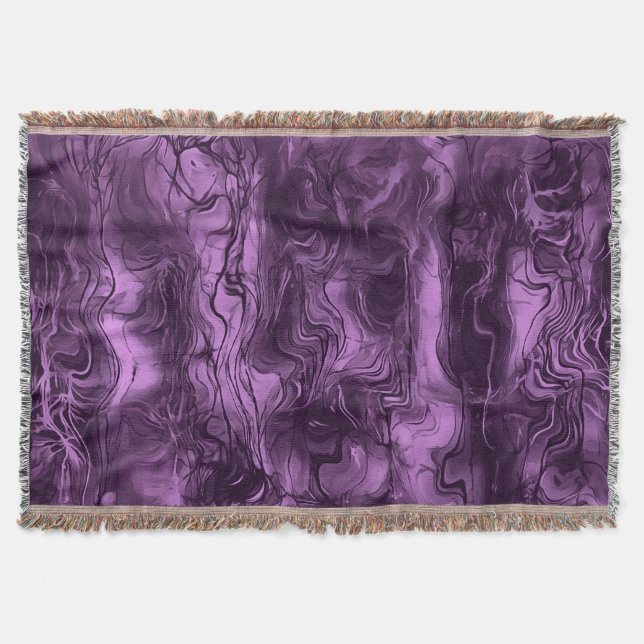 Nervous Energy Grungy Abstrakt Art Amethyst Orchid Filt (Framsidan)