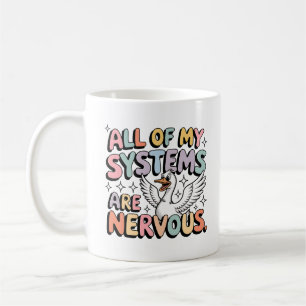 Nervous Goose Mugg Funny Anxiety Coffee Kopp