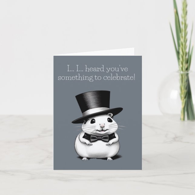 Nervous Hamster Greeting Card Kort (Framsida)