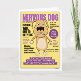Nervous Hund Magazine roligt födelsedagskort Kort