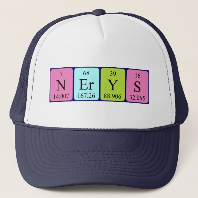 Nerys periodiska bord namn hat keps (Framsida)