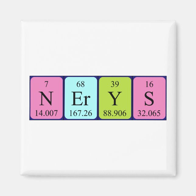 Nerys periodiska magnet bord namn (Framsidan)