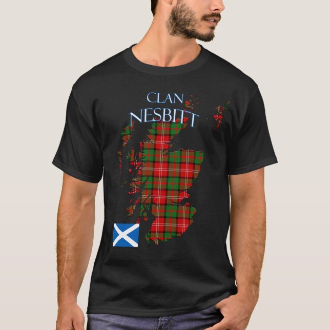 Nesbitt Scottish Klan Tartan Scotland T Shirt (Framsida)