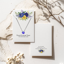 Neskklace Juvelry Visning Card ・ Vattenfärgsfärgad Visitkort