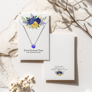 Neskklace Juvelry Visning Card ・ Vattenfärgsfärgad Visitkort