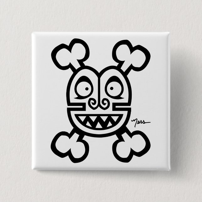 NESS SKALLE & BENLOGOTYP KNAPP (Framsida)