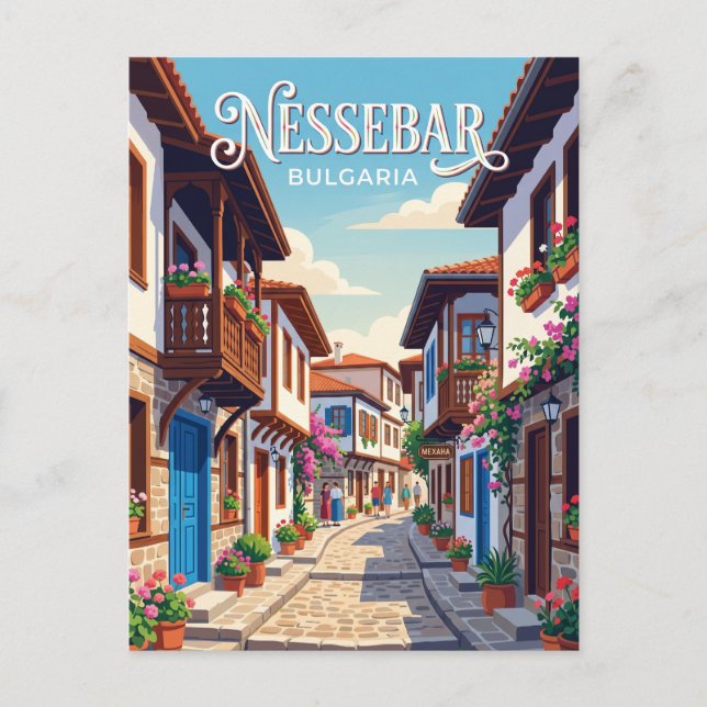Nessebar Bulgarien Vykort (Framsida)