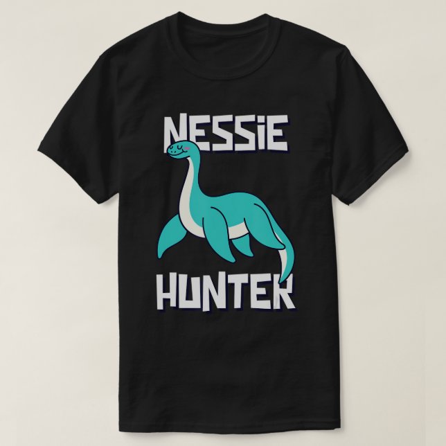 Nessie Hunter Funny Loch Ness Monster Scottish Sea T Shirt (Design framsida)