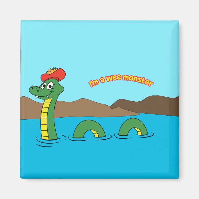 Nessie (Loch Ness Monster) Magnet (Framsidan)