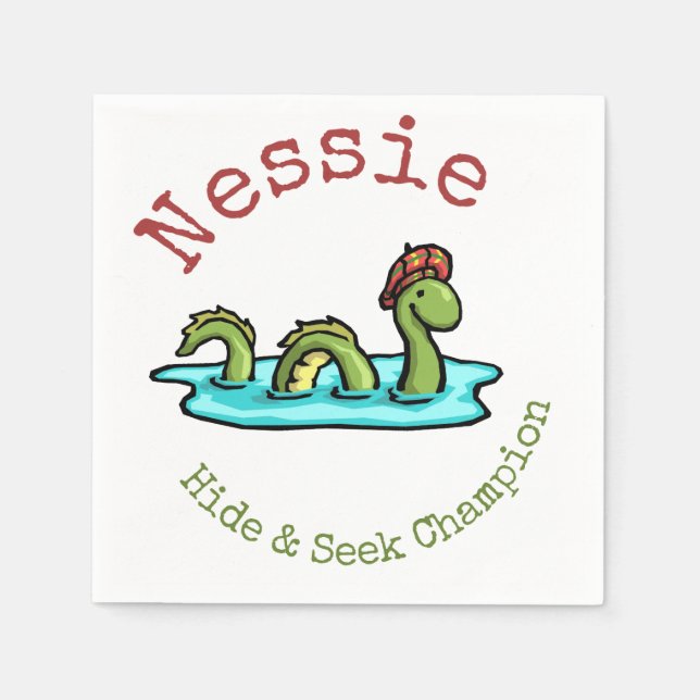 Nessie, Loch Ness Monster Pappersservett (Framsidan)