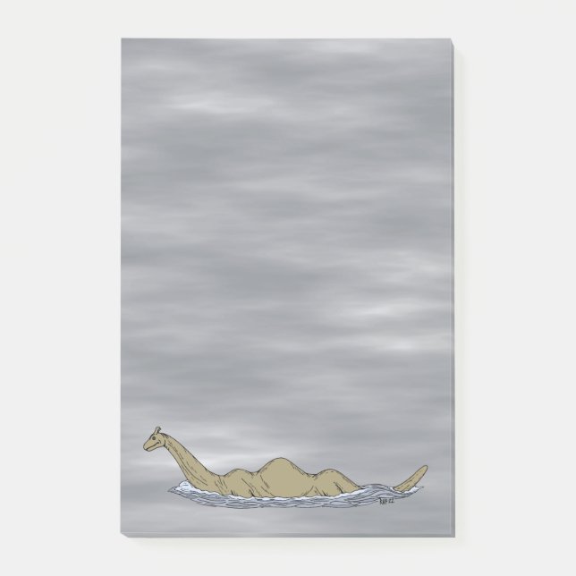 Nessie Loch Ness Monster Post-it Block (Framsida)