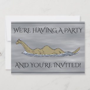 Nessie Loch Ness-odjuret Inbjudningar