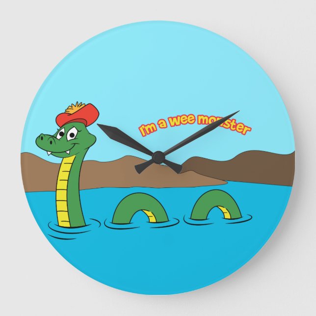 Nessie (Loch Nessmonster) Stor Klocka (Framsida)