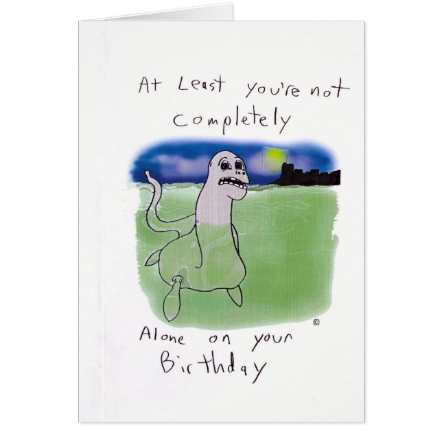 NESSIES B-DAY HÄLSNINGSKORT (Framsidan)