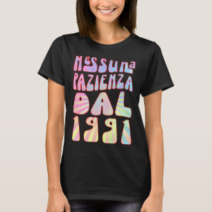 Nessuna Pazienza Dal 1991 32 Ani Compleanno Retrò T Shirt